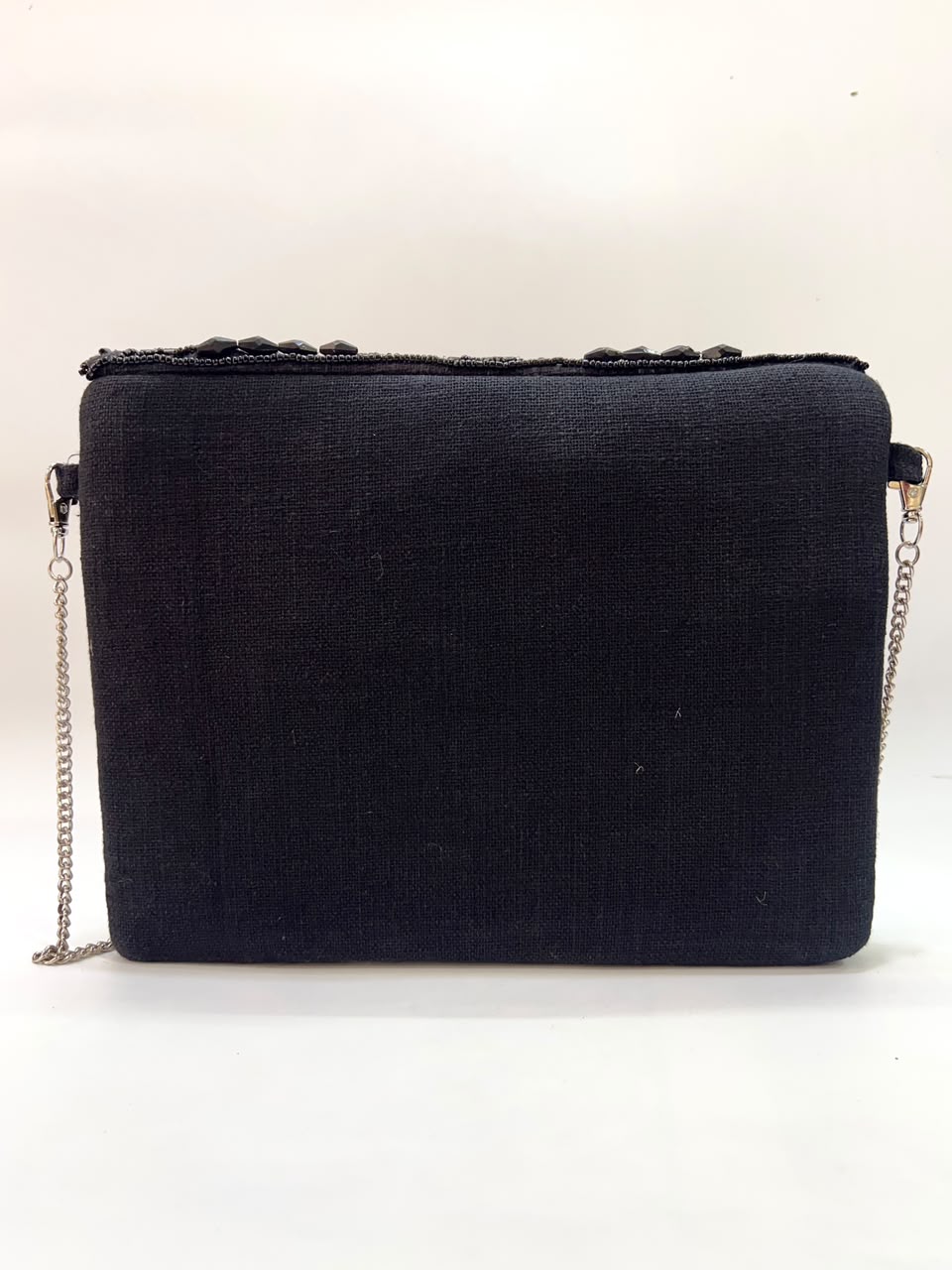 Colorful Bohemian Beaded Handbag Black