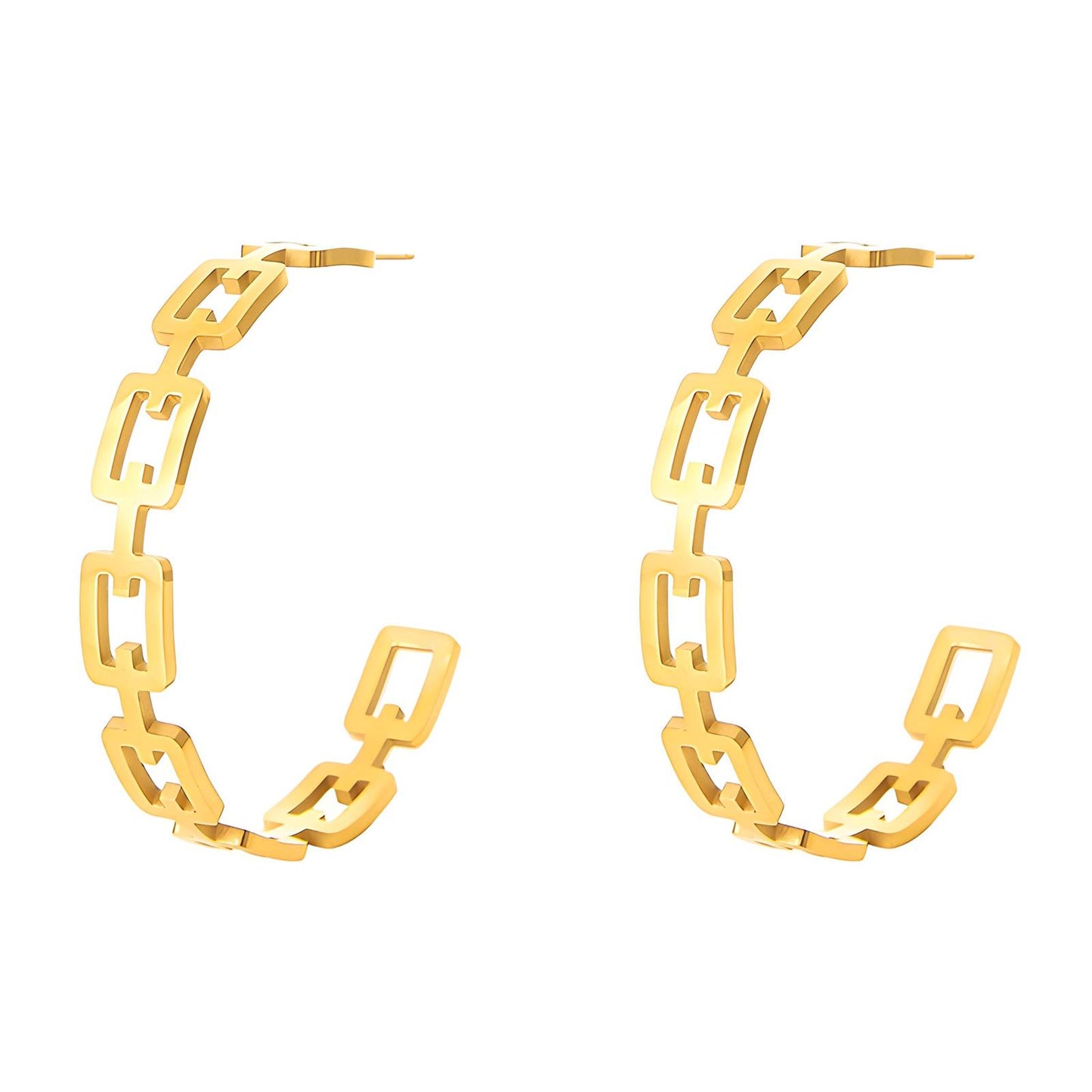 Beautiful large link earrings
