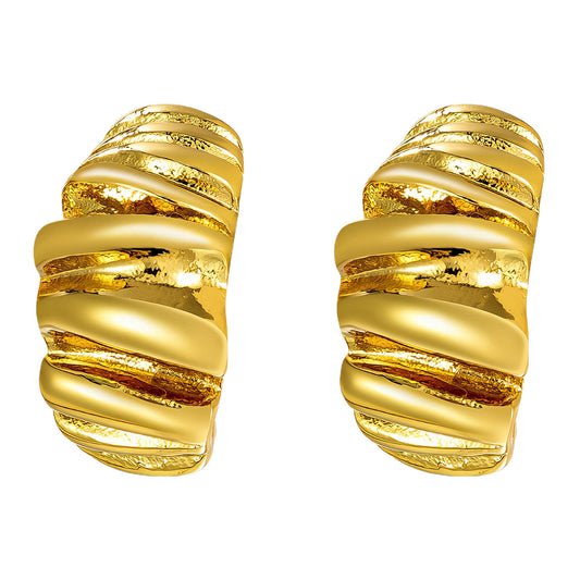 18K Gold plated Crossiant earrings