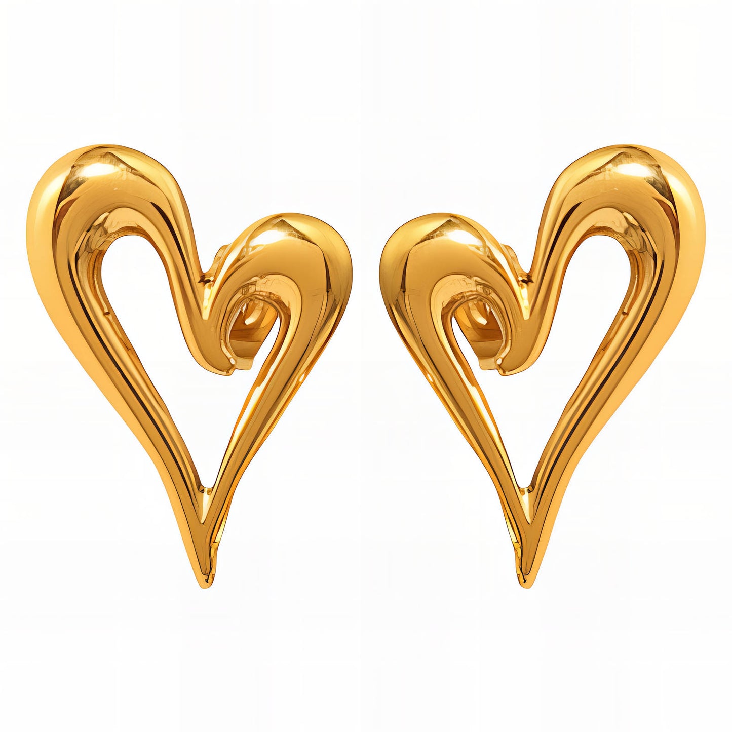 Beautiful trendy Love heart earring studs