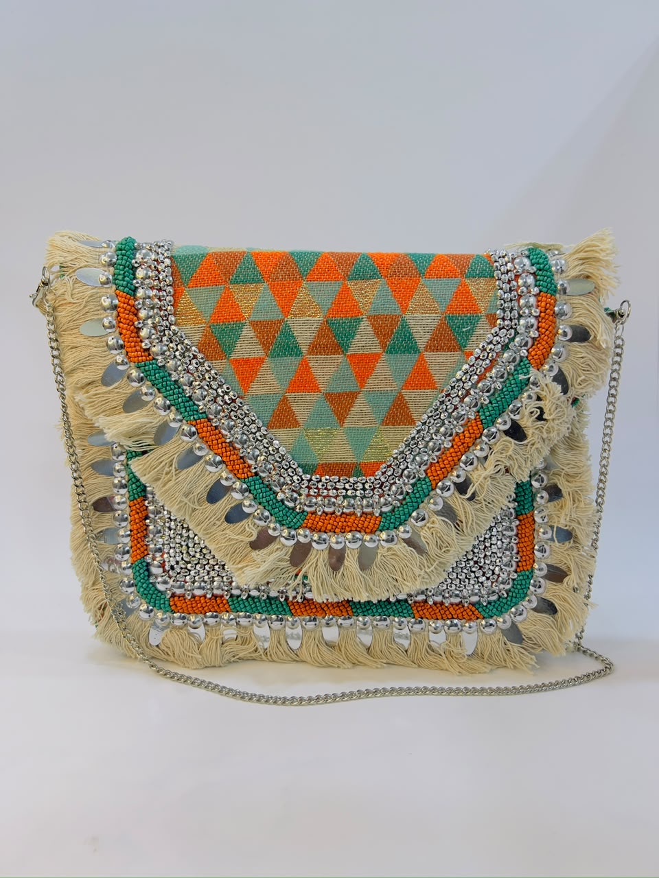 Colorful Bohemian Banjara Beaded Handbag Multicolour