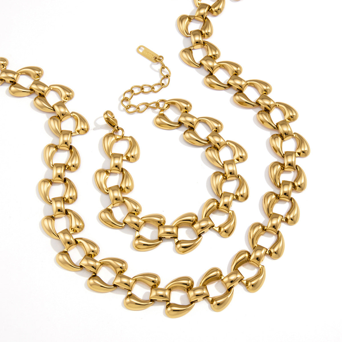 18K PVD Gold Plated Chunky Link Chain Bracelet