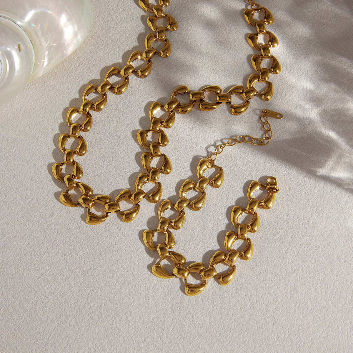 18K PVD Gold Plated Chunky Link Chain Bracelet