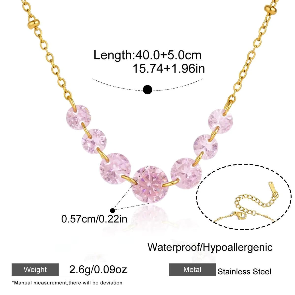 Pink Crystal Statement Necklace