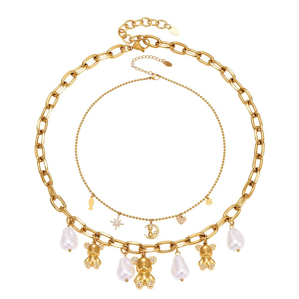 18K Gold Plated Celestial Charm Necklace